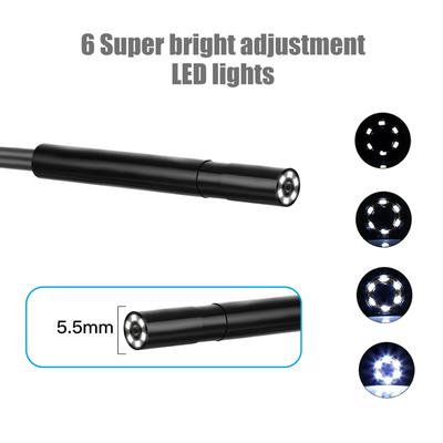 Průmyslová endoskopická kamera s kamerou 1920*1080P 6 LED světly IP67 Vodotěsná inspekční kamera s 4,3palcovým LCD displejem 5m Pevný drát 5,5mm Kamera D