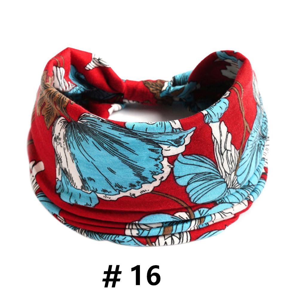 Tiaras Boho para Mulheres Algodão Tiara Larga Elástica Faixa de Cabelo Antiderrapante Treino Yoga Corrida Turbante Envoltório de Cabeça Acessórios de Cabelo