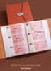 Waterproof Leather Password Lock Cash Storage Book for Paper Money, New Model, Three-Fold Design