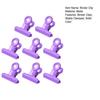 8PCS Binder Clips Round Tail Safety Design Metal Clips Stable Clamping Force Macaron Fresh Color Clips Rust Resistant Office School Supplies