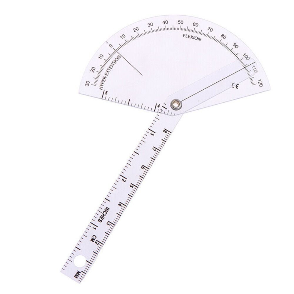 Lékařský prstový goniometr Profesionální spinální pravítko Odolné úhlové pravítko