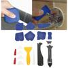 18PCS Caulk Tools Kit Silicone Sealant Remover Shovel Glass Cement Caulking Scraper