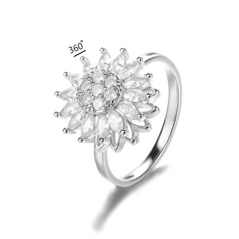Fidget Spinner Ring for Women, Minimalist Fashion Rotatable Ring, INS Trend Light Luxury Cool Style Jewelry