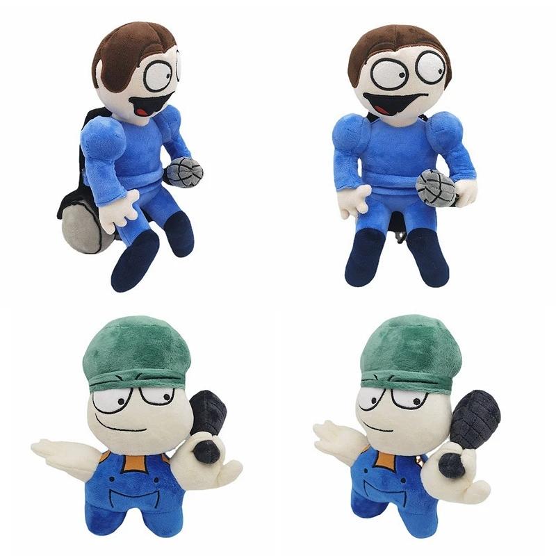 Wucifang Bags Unisex Kids Firebrick 25Cm 30Cm Dave And Bambi Plush Doll Fnf Cartoon Stuffed Toy For Kids Christmas Birthday Gift Soft Cute