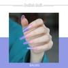Artificial Nails Translucent Blue and Purple Gradient Wearable Fake Nails Manicure Patches