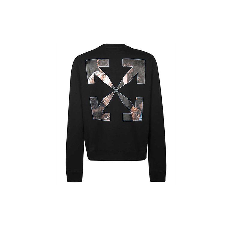 Felpa OFF WHITE Caravaggio Angelo da Uomo Nera OMBA025E20FLE0051010