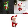 Decorative Christmas Party Wall Art Glow In The Dark Santa Claus Switch Sticker, PVC Luminous Decal for Holiday Stickers Home Decor, Waterproof