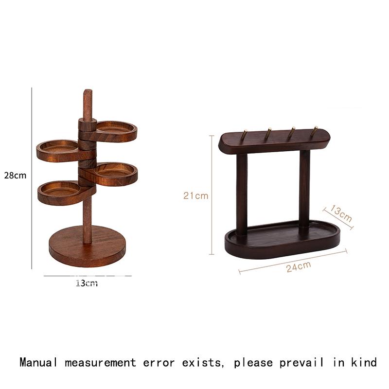 1pcs Wooden Storage Rack Key Holder Solid Wood Tabletop Decorative Storage Can Hold Jewelry Creative Decorative Items