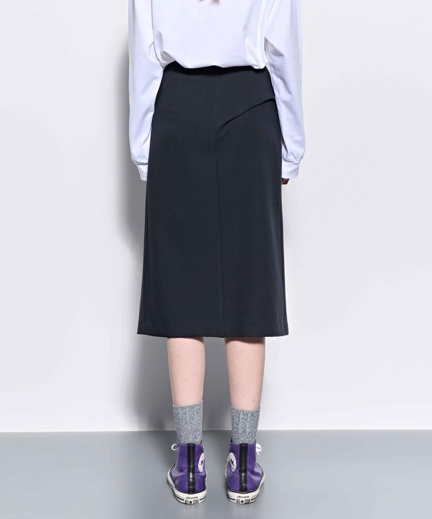 Kimjisu Dozi - Pinched Midi Skirt _ Charcoal