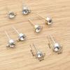 50pcs 4mm 5mm 6mm Rhinestone Pin Stud Earring Findings Basic Pins Stoppers Connector For DIY Jewelry Making Accessories Supplies
