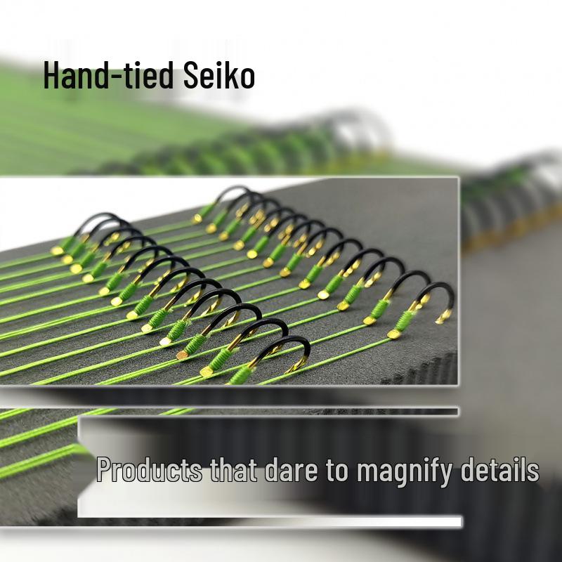 Starker Leader Doppelhaken PE Anti-Biss Haken Set mit Ghost Fang für Große Fische