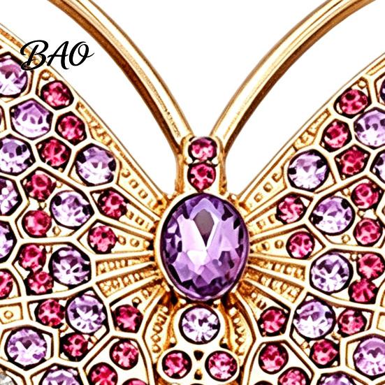 Sweater Brooch Pin Rhinestone Butterfly for Women, Vintage Insect Lapel Pin, Jackets Decorative Accessory Clothes Scarf Shawl Dress Bag Alloy