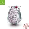 Tulip Sterling Silver S925 Sterling Silver Bracelet Diy Beads Scc569