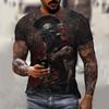 Herren T-Shirts Spartaner Krieger Muster 3D Druck Oberteile Tees Sommer Mode Lässig Streetwear Übergroßes Unisex T-Shirt Herren Kleidung