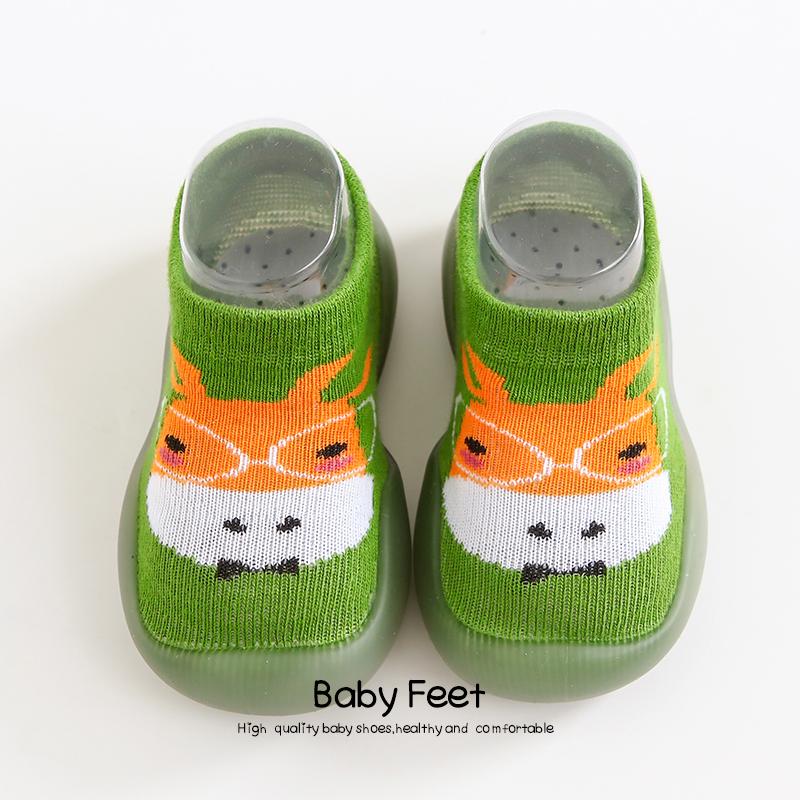 

Baby Socks Shoes Boy Girl Fashion Toddler Shoes Anti-Slip Soft Rubber Shoes Animal Style New Arrival Baby First Walker Autumn 3-6M (18-19)
