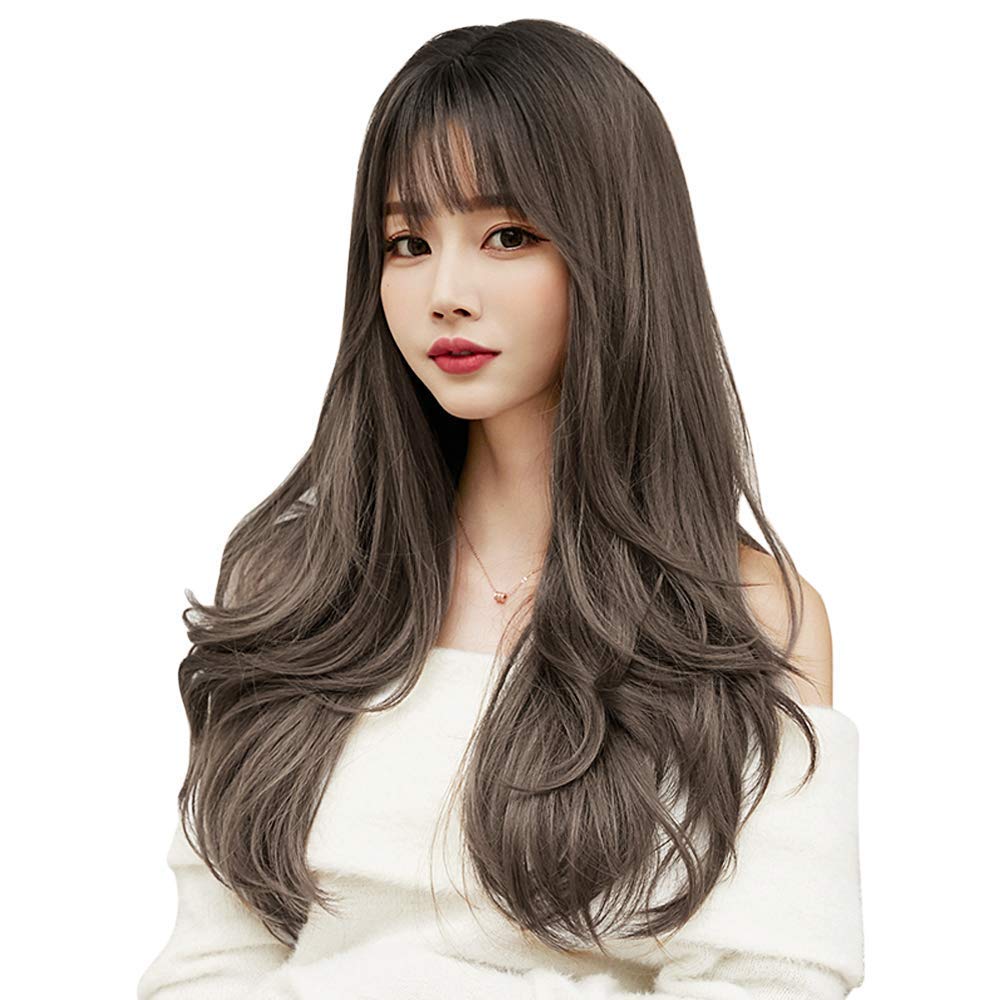 

Kzr Парик, Полный парик, Длинный, Термостойкий, Натуральной длины, Вьющиеся волосы, Воздушная челка, Медицинское использование, Эффект похудения, Милый, Сетка в комплекте