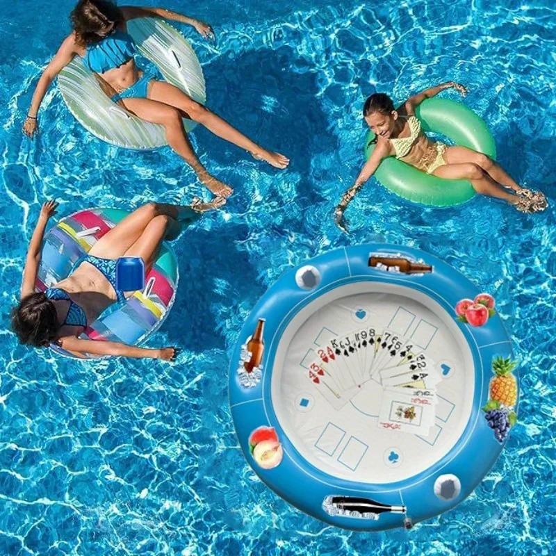 Inflatable Water Chess and Card Table Game Floating Row Fun Swimming Pool Party Summer Outdoor Activities