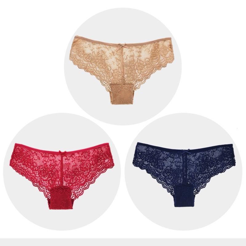 Slip da Donna Sexy Intrecciati Completamente Svuotati a Vita Bassa Pantaloncini Femminili Morbidi Monocolore Traspiranti Biancheria Intima Spedizione Rapida 3pz/lotti