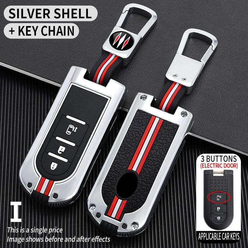 Metal Car Key Case Cover Shell Fob for Toyota ROOMY Tank Passo Roomie for Daihatsu LA600S LA610S LA150S Canvas Tanto Move 2015