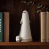 Matte White Resin Ghost Ornament Dog Statue, Cute Walking Figurine, Spooky Funny Figurine Halloween Decoration for Tabletop Mantel Shelf Holiday Party