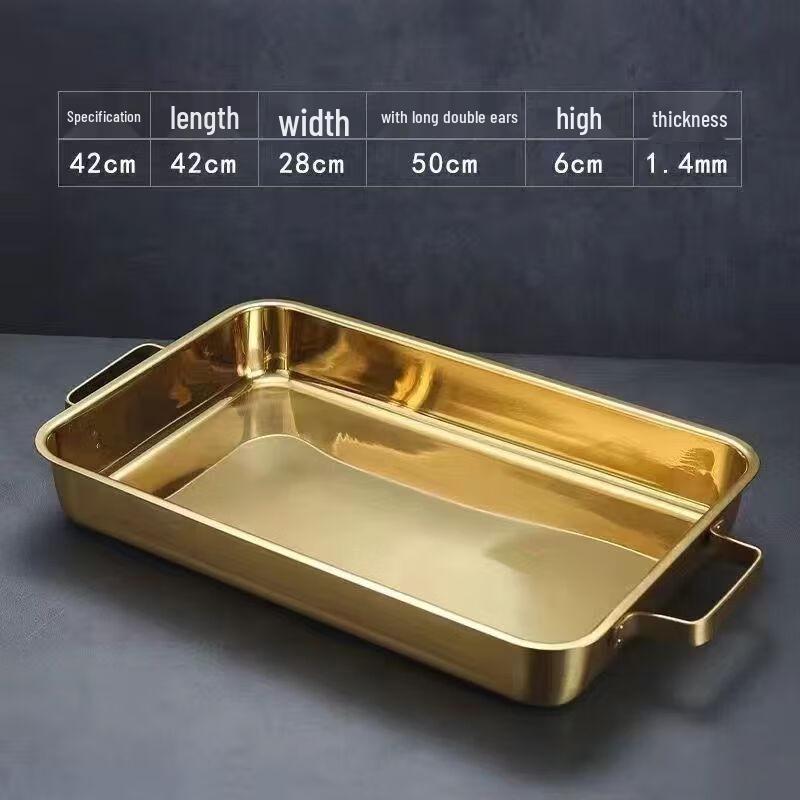 

Stainless Steel Rectangular Grill Fish Pan Large (49x28cm)