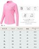 YIRUIYA Long Yoga with Thumb UV Fitness Running Women's Half-Zip T-Shirt, Sleeve, Top, Sportswear, Pilates, Holes, Stretch, Moisture-Wicking,