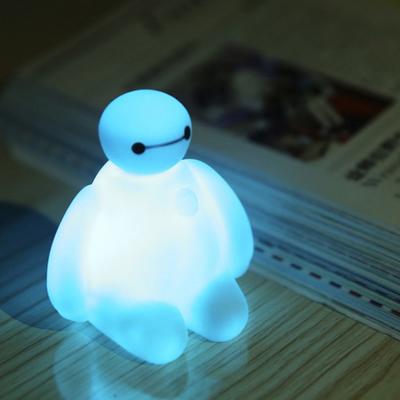 Cute Cartoon Baymax Changing Night Light LED Color Home Kids Bedroom Lamp Gift