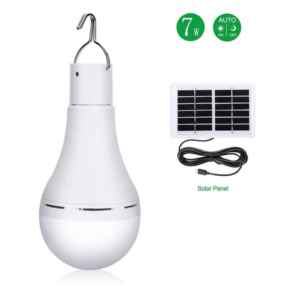 New Waterproof, Portable, and Bright 6000K LED Solar Hanging Light Bulb - Ideal for Hiking, Fishing, and Emergencies - Outdoor S