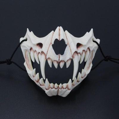 Japanese Anime Dragon God & Fierce Tiger Mask Costume Props for Halloween