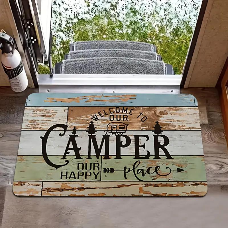 Camping Welkom Deurmat Antislip Wasbaar Buiten Terras Gebied Tapijt Hal Binnen Huisdecoratie Vloermat 40x60cm 16x24inch