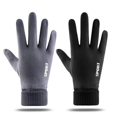 Wildleder Handschuhe Herren Winter Warm Fleece Verlängert Luo Kou Radsport Touchscreen Damen Fahrradhandschuhe