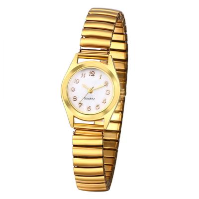 Orologio carino impermeabile analogico con display formato libero cinturino in acciaio inossidabile elegante orologio al quarzo alla moda oro giorno di compleanno giorno di Natale regalo