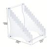 Clear Acrylic Vinyls Record Holder Display Rack 12 Slots Space Saving Vinyls Record Stand for Music Collection Album