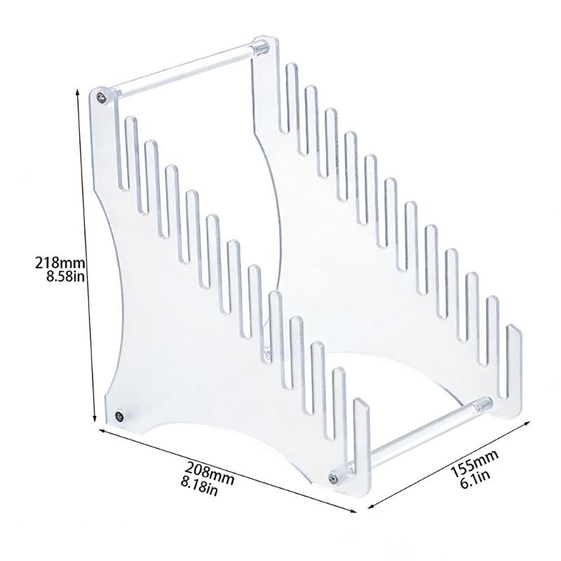 Clear Acrylic Vinyls Record Holder Display Rack 12 Slots Space Saving Vinyls Record Stand for Music Collection Album