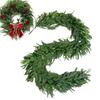 Christmas Tree Garland 3.9 Ft Artificial Olive Vine Pine Garland Real Touch Greenery for Indoor Outdoor Mantle Shelf Porch Patio