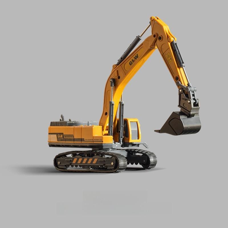 Alloy Excavator Construction Toy For Kids With Inertia Drive And Articulated Joints