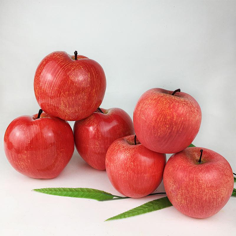 Simulation Fruit Model Photography Props: Red & Green Apple Decoration for Early Childhood Education and Kindergarten Toys.