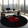 Satan Culture Horror Gothic (5) Round Office Rug Decorative Floor Rug for Office Bedroom Living Room and Home Space
