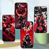 Case for iPhone 15 16 14 Plus 7 8 13 12 11 17 Pro Max XS Max XR 17Air Black Soft Phone Cover Cool Uchiha Itachi
