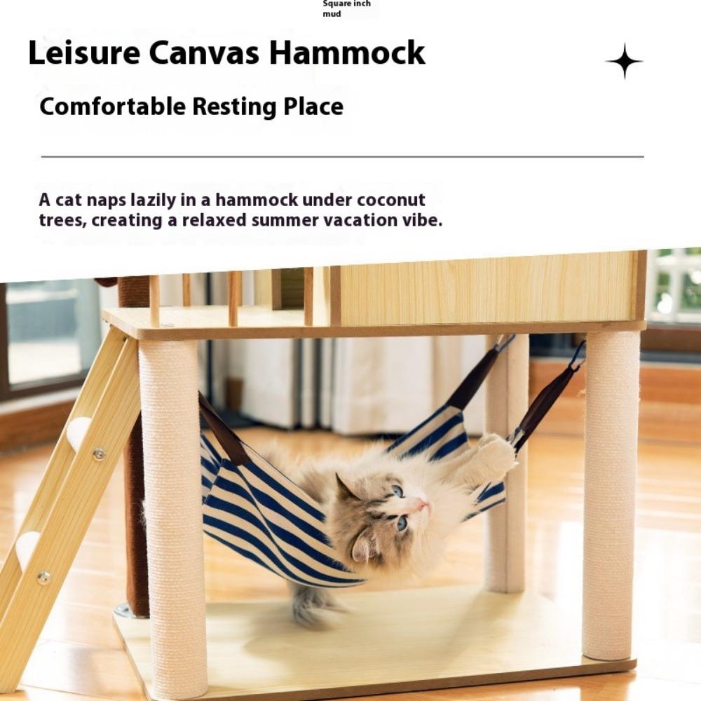 Kokospalmeninsel Katzenklettergerüst Katzennest Integrierte Katzenvilla Kleine Wohnung nimmt keine Fläche ein Universelles Katzenspielzeug für alle Jahreszeiten