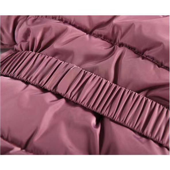 Winter Clothes Girls Medium To Long Length Coat Kids Snow Puffer Jacket Hooded Warm with Waist Belt and Pockets