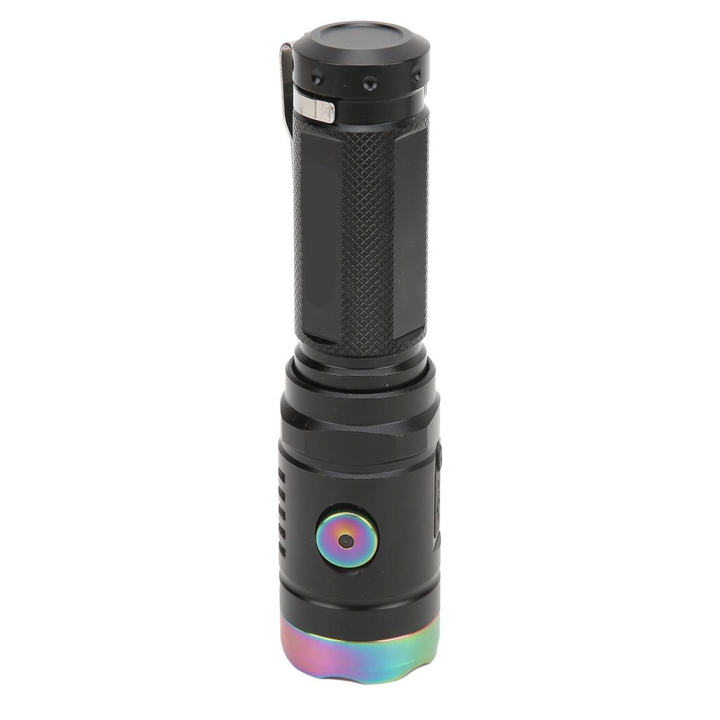 Pocket Flashlight L3 LED Mini Portable Powerful Black Flash Light with Battery Data Cable for Camping Hiking Walking