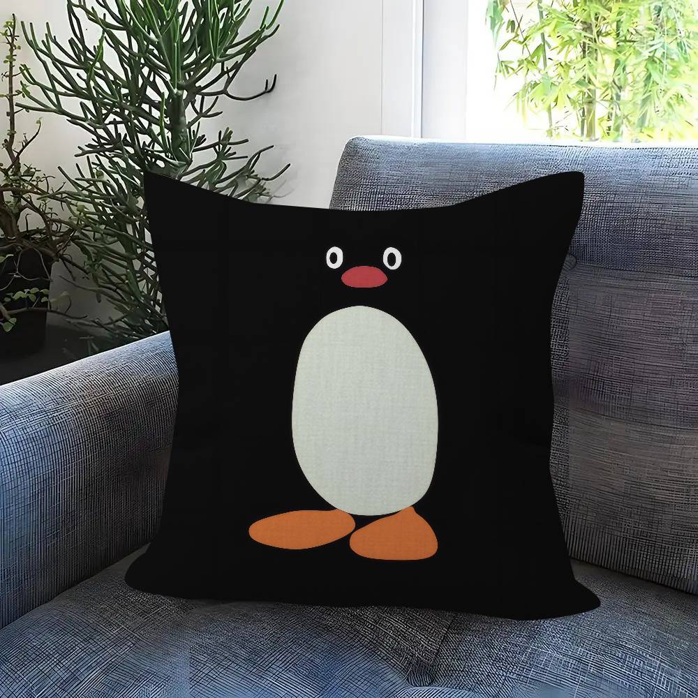 Pingu Cartoon Cute Cushion Cover 30X50 Polyester Sofa Cushions Decorative Throw Pillows Home Decoration Pillowcover