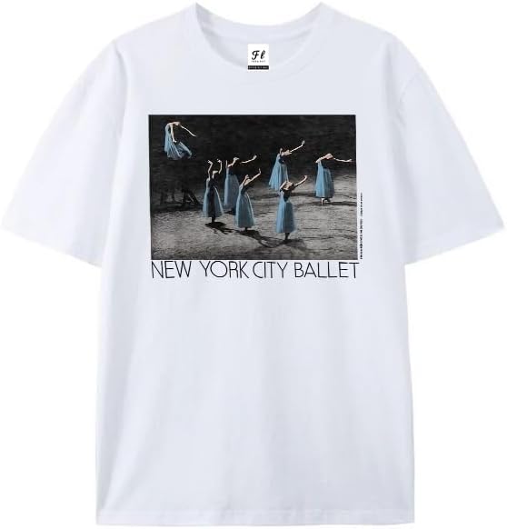 

New York Ballet Vintage 90s T Shirt White 5XL різнокольоровий
