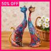 Sammlerstücke Skulptur Ölgemälde Katzen-Ornament Schreibtisch Harz Abstrakte Handwerkskunst Schlafzimmer Kreativ Europäisch Bunte Dekorationen