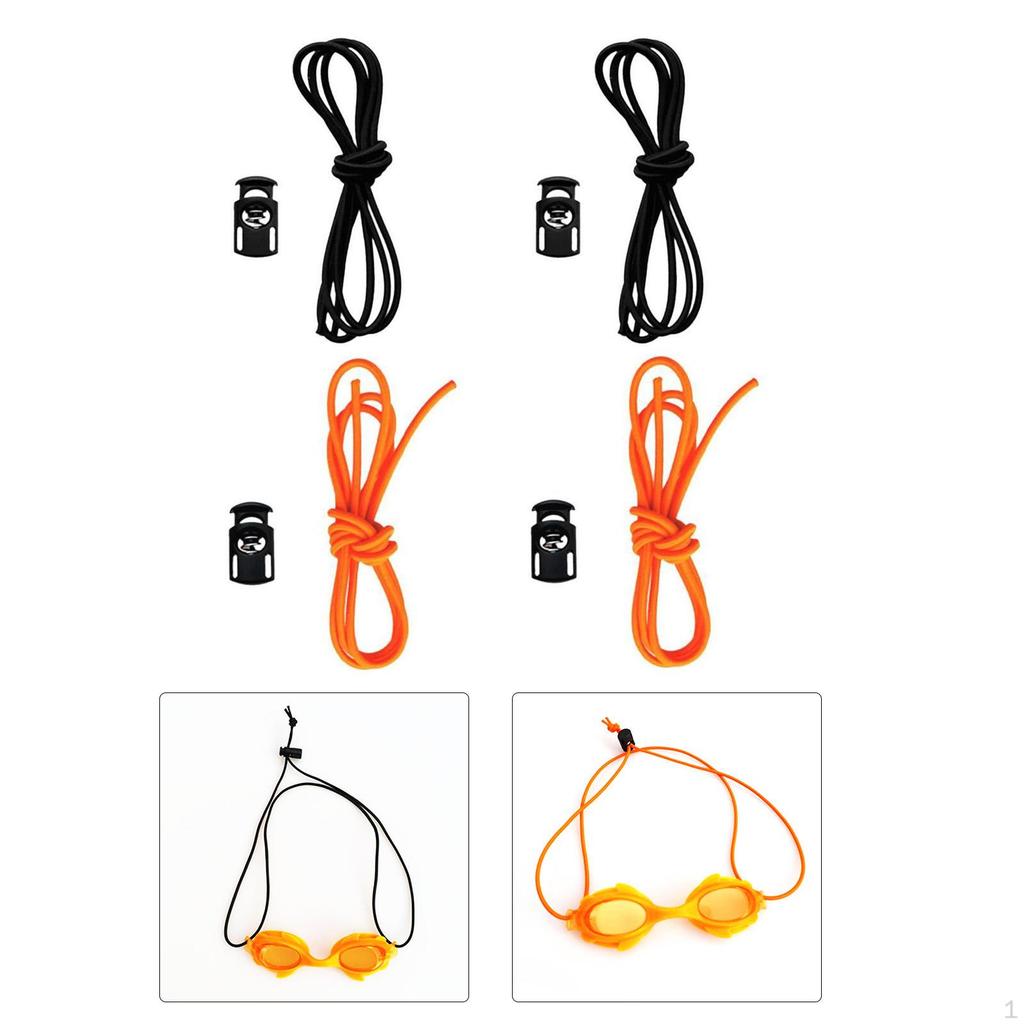 4pcs Elastic Rubber Swimming Goggles Scuba Dive Mask Strap Replacement