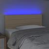 VidaXL LED Headboard Bedroom Furniture Single Bed Accessory Headboard Bed Frame Interior Cream 3121747