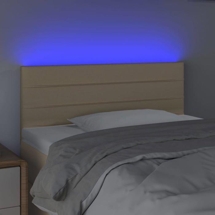 VidaXL LED Headboard Bedroom Furniture Single Bed Accessory Headboard Bed Frame Interior Cream 3121747