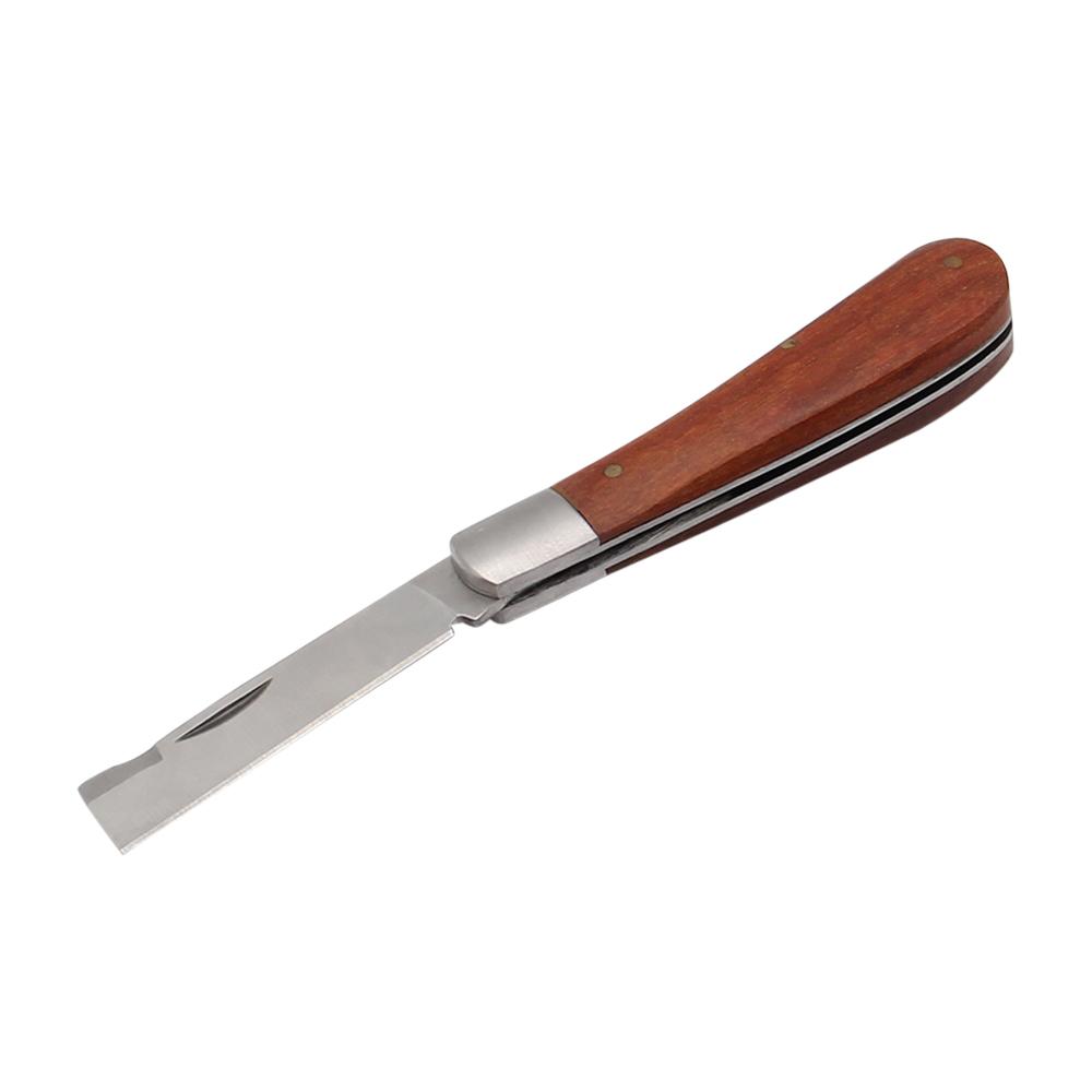 Garden Grafting Knife Stainless Steel Mushroom Electrician Folding Pocket Knife EDC Hand Tools Wooden Handle Camping Gadgets