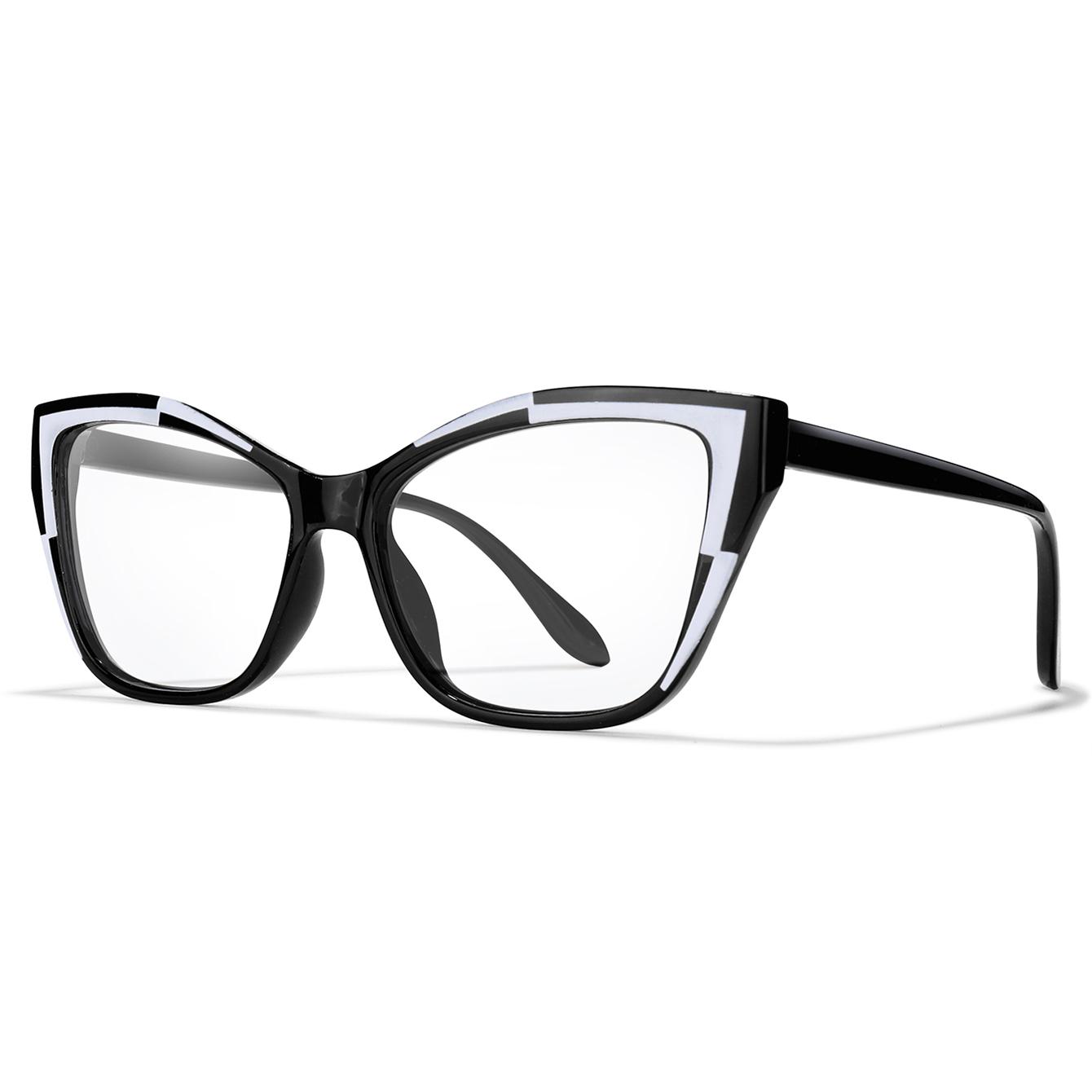 Trendy Cateye Reading Sunglasses for Men and Women Elegant Ultralight Eyewear Clear Vision for Read Clear Goggles 0+1.0+4.0 0